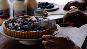 Plum, Blueberry & Walnut Tart